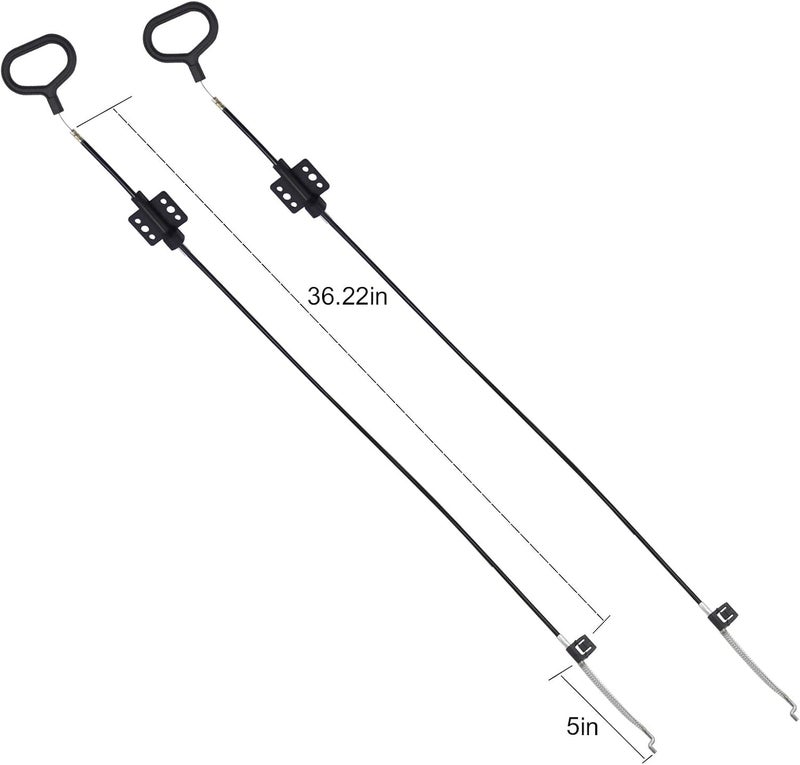 Nonley Sofa Recliner Cables, 4 Pack Couch Release Cables Recliner Replacement Parts D Ring Couch Recliner Pull Handle, Hook Exposed Cable with S Tip for Sofa, Black - Image 3